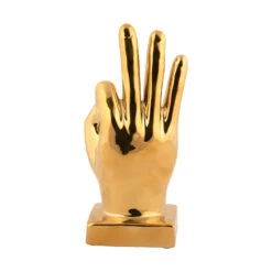 Gold Perfecto Hand Sculpture -Housingunits 599ea5220bf92932b3872c5116bff341