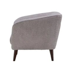 Adrienne Grey Boucle Fabric Armchair -Housingunits 59d350aaab40437b1eb21cc55346d6c1
