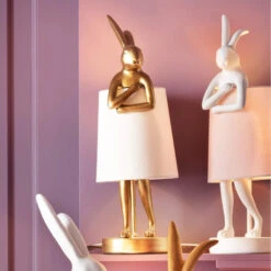 Gold Modest Rabbit 50cm Table Lamp With White Shade -Housingunits 5a2cb928f71a3c130238690c4f408e03
