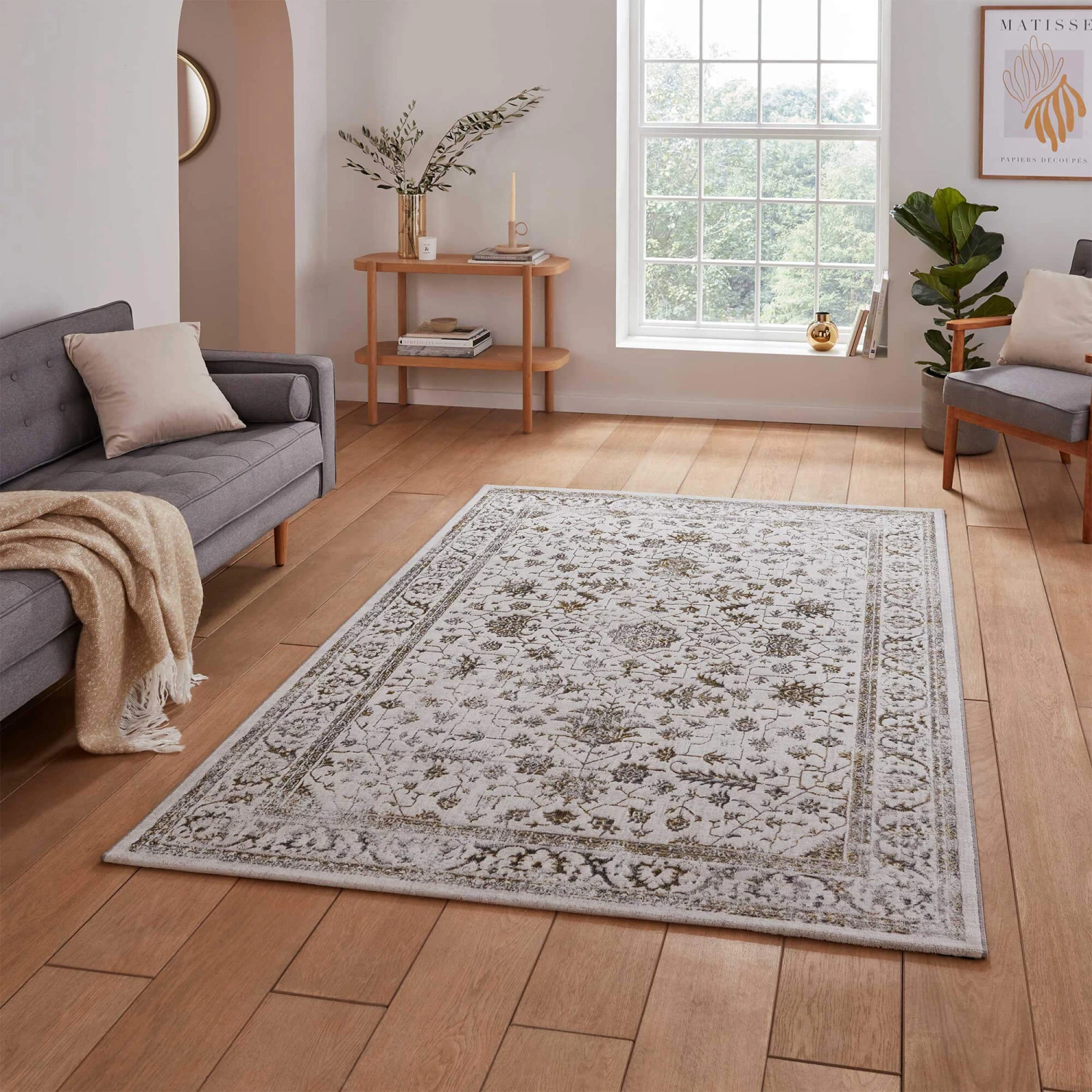 Creation Grey And Gold 120x170cm Rug 1 Creation Grey And Gold 120x170cm Rug