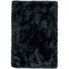 Plush Shaggy Black 140cm X 200cm Rug