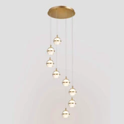 Evenaar Antique Gold 8 Light Cluster Pendant