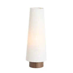 Howie Tall Conical Cream & Dark Wood 52.5cm Table Lamp -Housingunits 5c37a301e97ac000bf00d04dcbe2cc4d