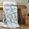 Brooke Floral Duck Egg Cosy Fleece Throw
