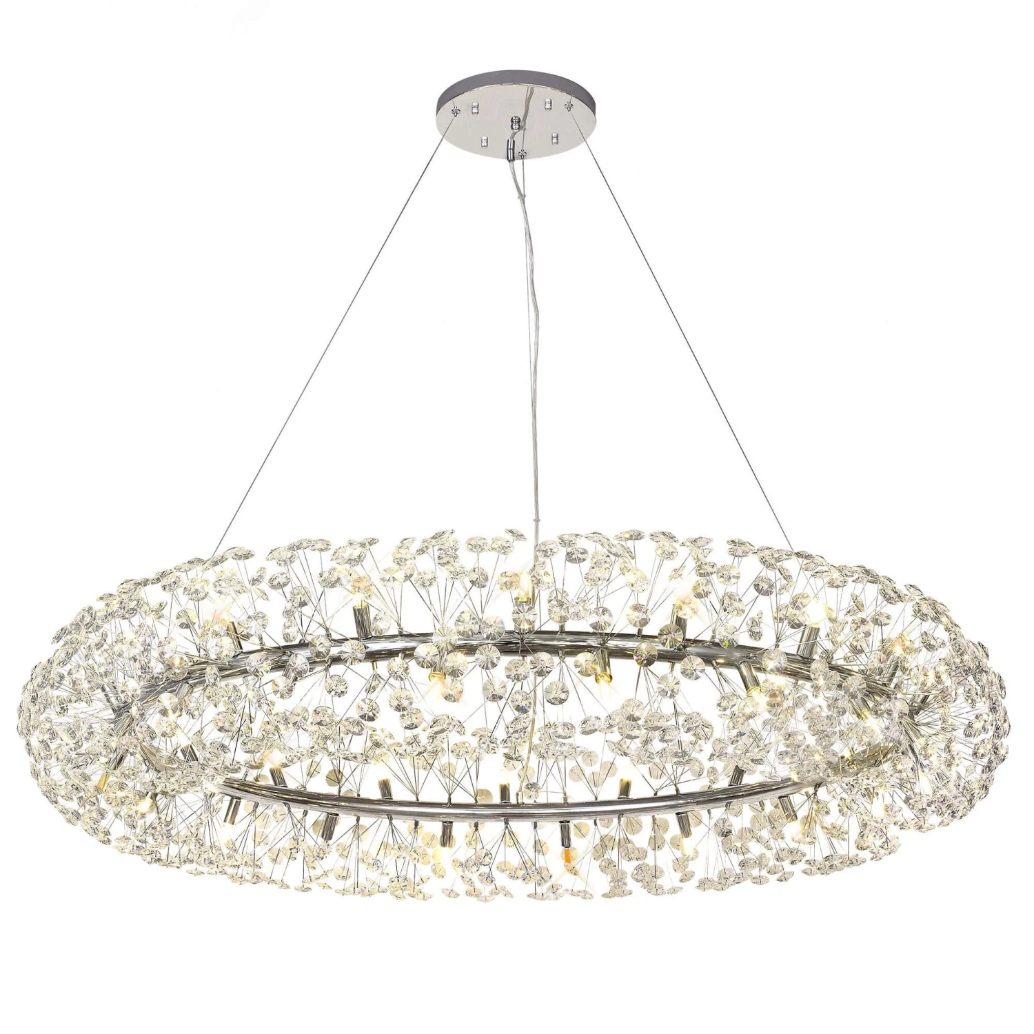 Avezza 140cm Chrome Pendant Light 2 Avezza 140cm Chrome Pendant Light - Image 2