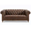 Balmoral Vintage Tabac Leather 3 Seater Sofa