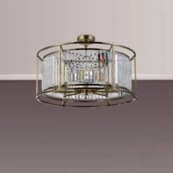 Samraat Antique Brass Crystal 8 Light Pendant -Housingunits 5ee779bf0bdec86243c1278b16efbb0f