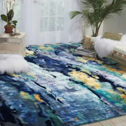 Prismatic Silver Blue Rug Collection