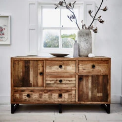 Malmo Reclaimed Timber Large 2 Door 4 Drawer Sideboard