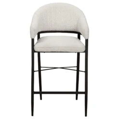 Rosita Cream Boucle Fabric Counter Bar Stool
