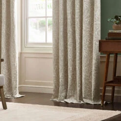 Acorn Tonal Ivory Jacquard Room Darkening Pencil Pleat 66" X 90" Curtains -Housingunits 5fabde3c3fbac87447a422c560643445