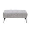 Montreal Large Light Grey Fabric Footstool