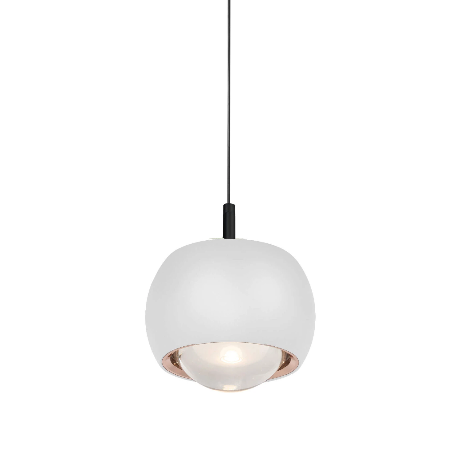 Roller White Rise & Fall Fish Eye Pendant Light 4 Roller White Rise & Fall Fish Eye Pendant Light - Image 4