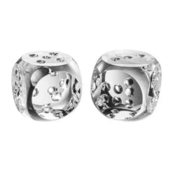 Eichholtz Dice Tradizione Set Of 2 Crystal Glass Desk Accessory