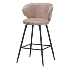 Richmond Interiors Mimi Desert Fabric Bar Stool