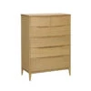 Ercol Rimini Light Oak 6 Drawer Tall Wide Chest