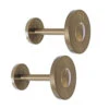 Burnished Brass Metal Disc Curtain Holdback Pair