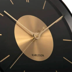 Black & Gold Disc Wall Clock -Housingunits 65355989324cbbe0d368b8c2776bc179