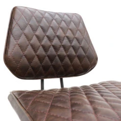 Kiara Dark Brown Counter Faux Leather Bar Chair -Housingunits 65728ee1d2652f020a02882dd6a5dedd