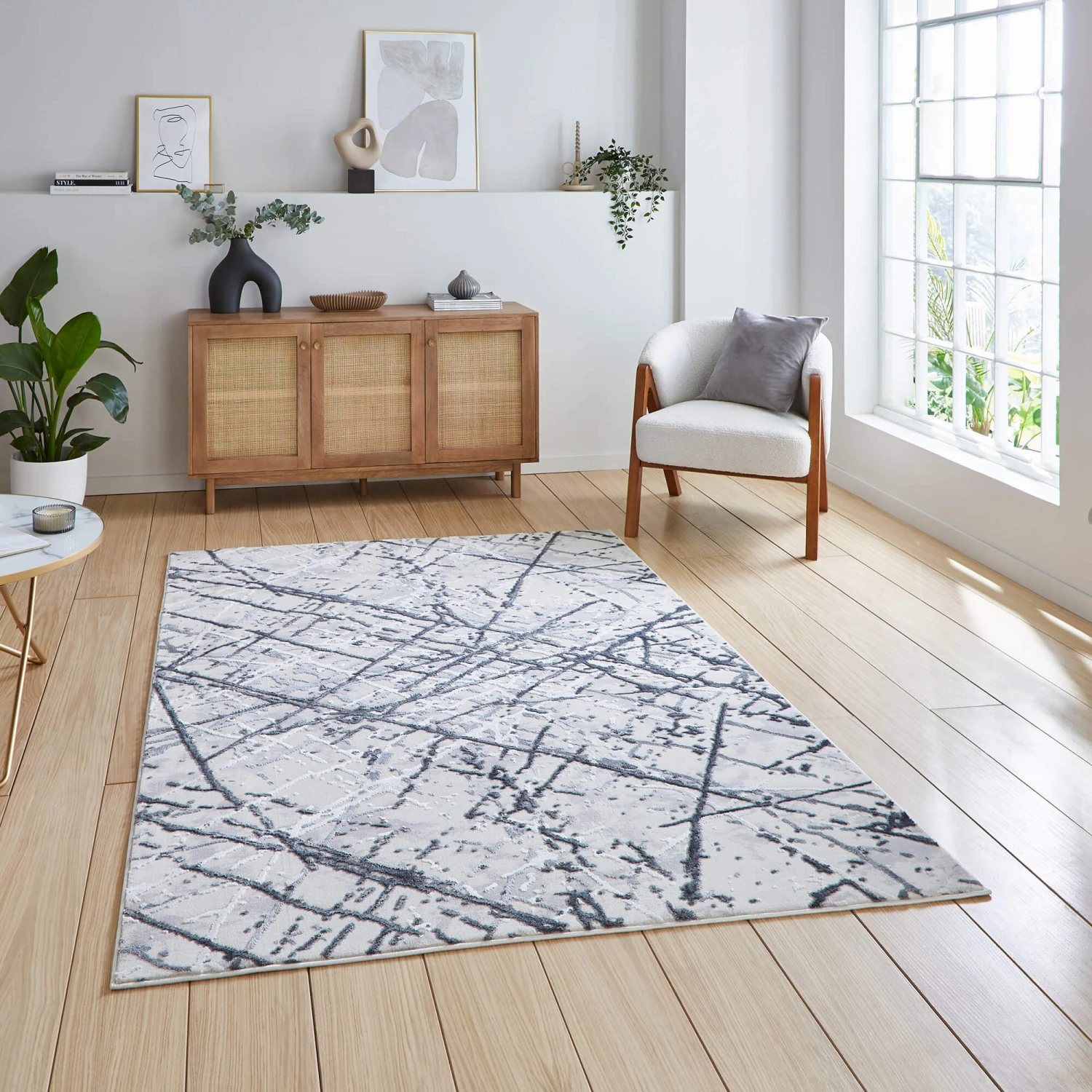 Artemis Abstract Silver 120x170cm Rug 1 Artemis Abstract Silver 120x170cm Rug