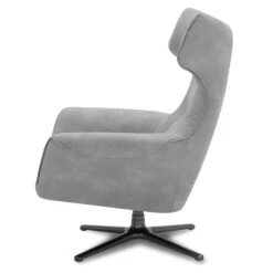Casper Grey Fabric Swivel Chair -Housingunits 6707b9624272b5a0125307f27bc9ca19