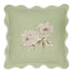 Adele Floral Sage Green Chenille Room Darkening Pencil Pleat Curtain Collection -Housingunits 673d3e89a58765590db3f7a7af9f8d29