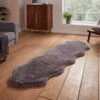 Super Teddy Grey Double Sheepskin Rug