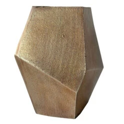 Faceted Brass Antique Vase