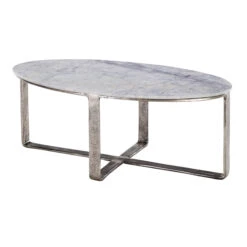 Casablanca Oval Coffee Table With Marble Top
