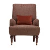 Tetrad Kenmure Brown Checkered Tweed Fabric Armchair