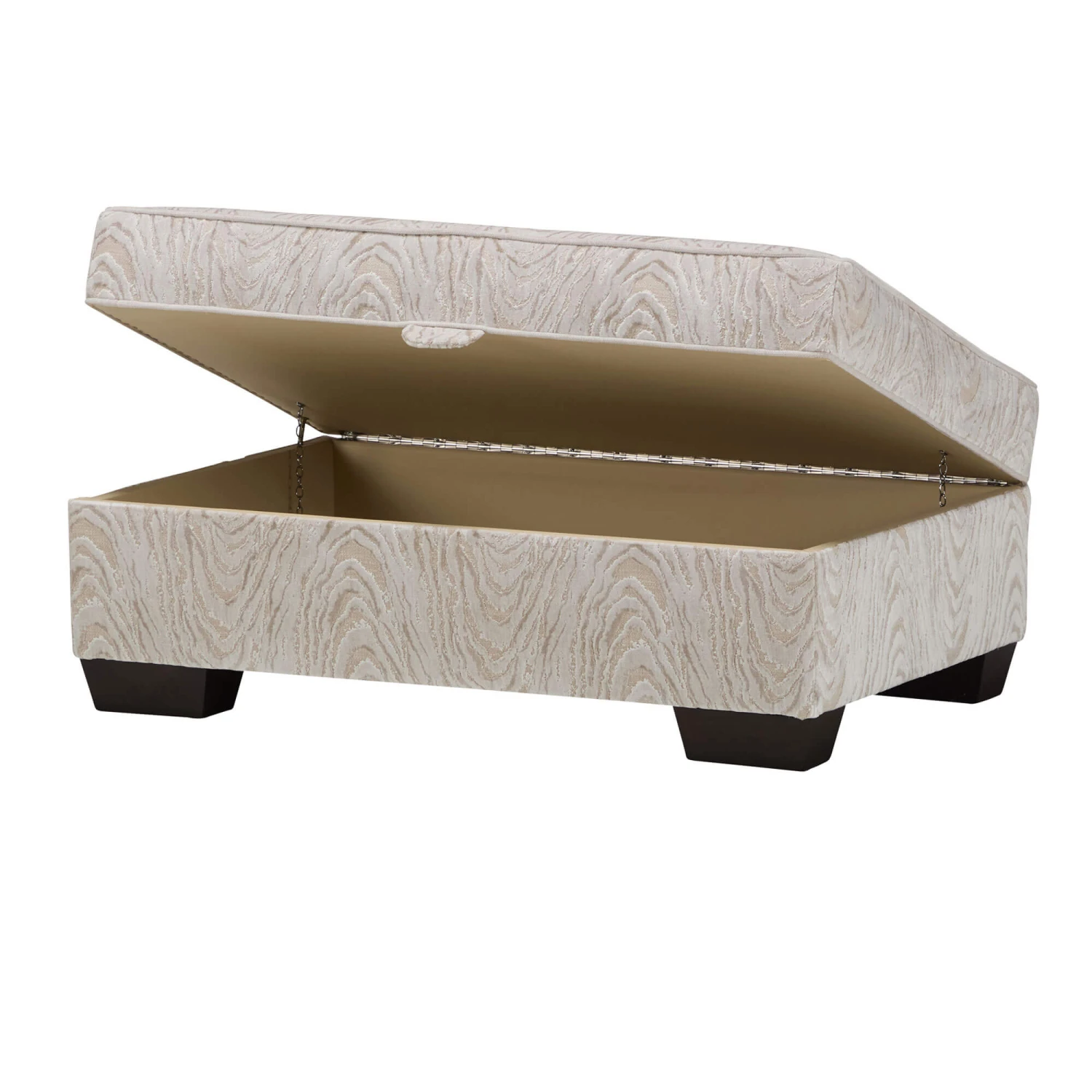 David Gundry Jasper Metropolitan Cream Fabric Footstool With Storage 3 David Gundry Jasper Metropolitan Cream Fabric Footstool With Storage - Image 3