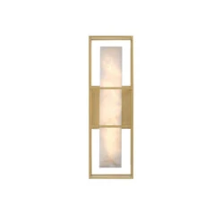 Quintiesse Blakley 16" Gold Albaster Vertical Wall Light -Housingunits 6a0db8d96d891fbc69e169202c9f340e