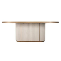 Serenity White Reeded 220cm Dining Table -Housingunits 6a3e2905125cac944820779395c54daf