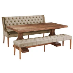 Jacob 200cm Taupe Velvet Button Back Bench -Housingunits 6a4e7f9c5cb273916782eea122d9b782