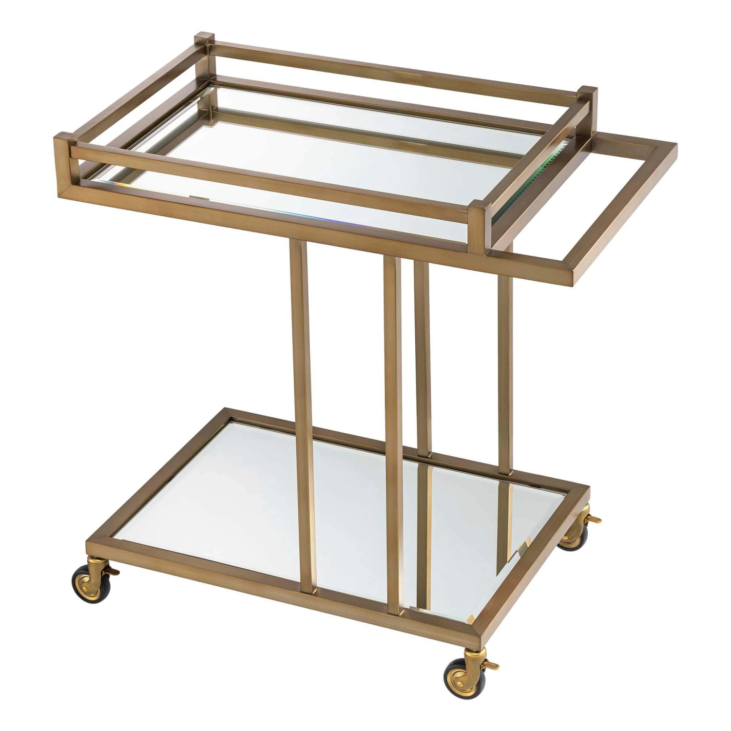 Eichholtz Beverley Hills Burshed Brass Finish Trolley 3 Eichholtz Beverley Hills Burshed Brass Finish Trolley - Image 3