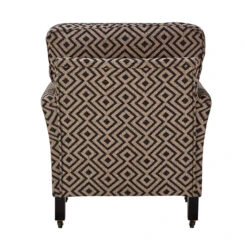 Lucinda Black & Natural Patterned Fabric Accent Armchair 9 Lucinda Black & Natural Patterned Fabric Accent Armchair -Housingunits 6af40541da4ca8647327634279e8e080