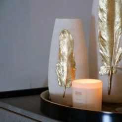 Small Gold Feather Vase
