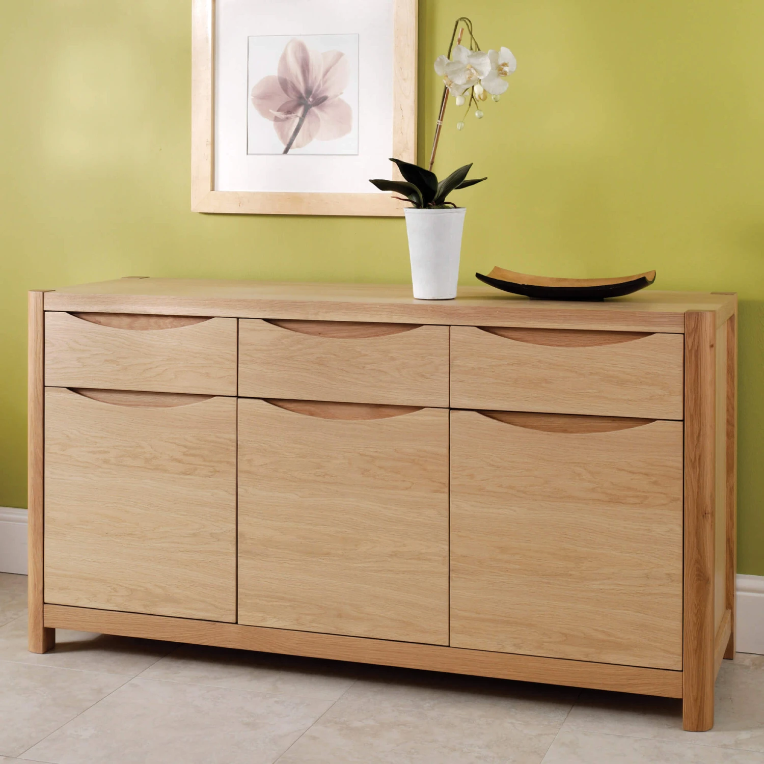 Stockholm Light Oak 3 Door 3 Drawer Sideboard 1 Stockholm Light Oak 3 Door 3 Drawer Sideboard