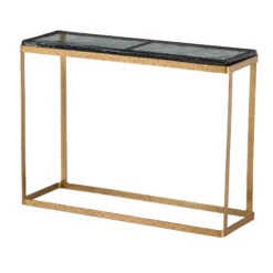 Nador Antique Brass And Glass Console Table