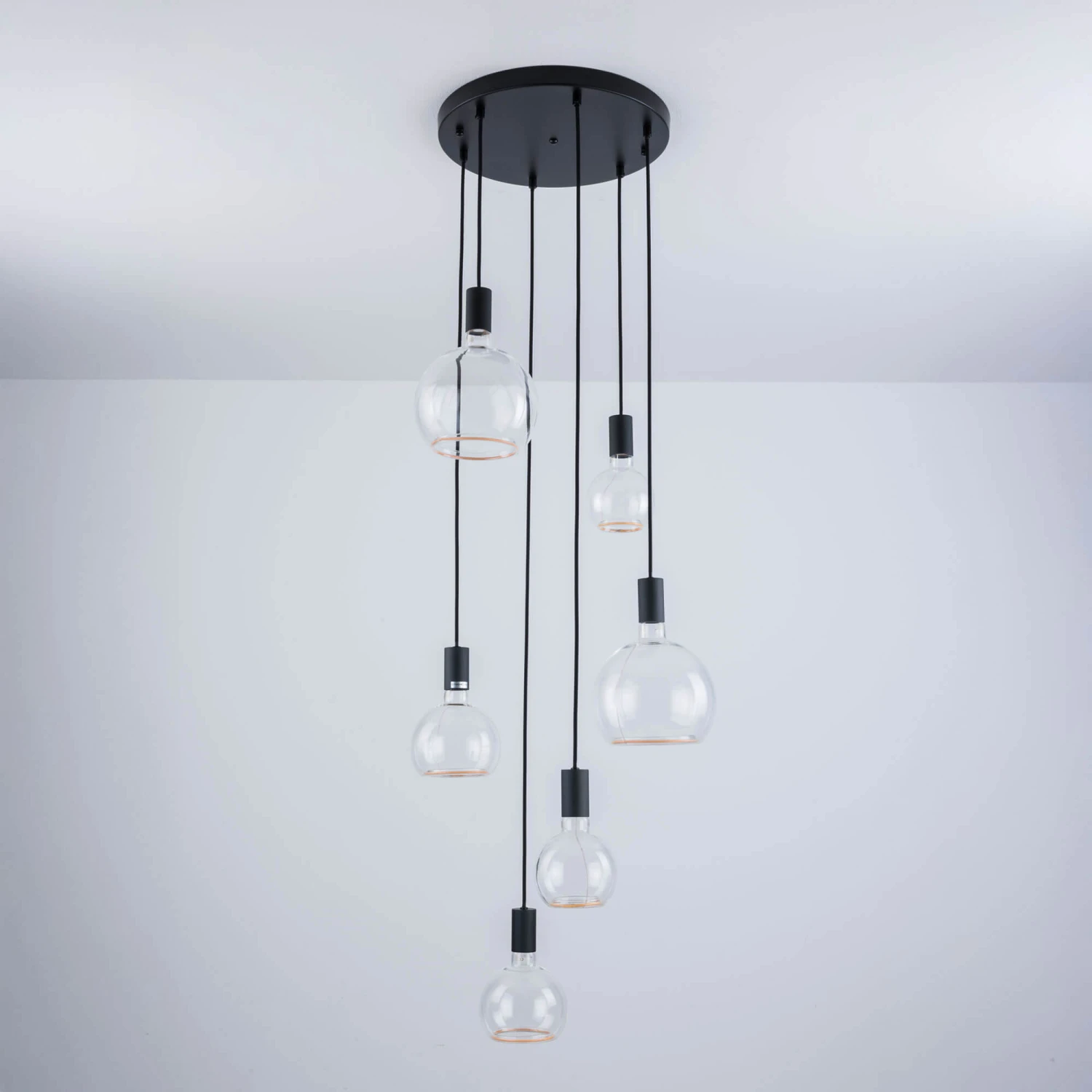 Aura Black 6 Light Ceiling Plate 2 Aura Black 6 Light Ceiling Plate - Image 2