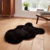 Super Teddy Black Single Sheepskin Rug
