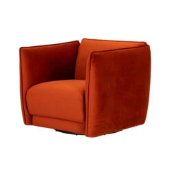 Glass House Thorne Rust Orange Fabric Armchair -Housingunits 6d05e20bd2e5a5f788be94dfd2161e97