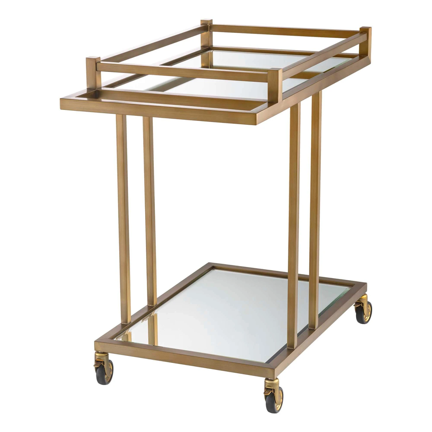 Eichholtz Beverley Hills Burshed Brass Finish Trolley 4 Eichholtz Beverley Hills Burshed Brass Finish Trolley - Image 4