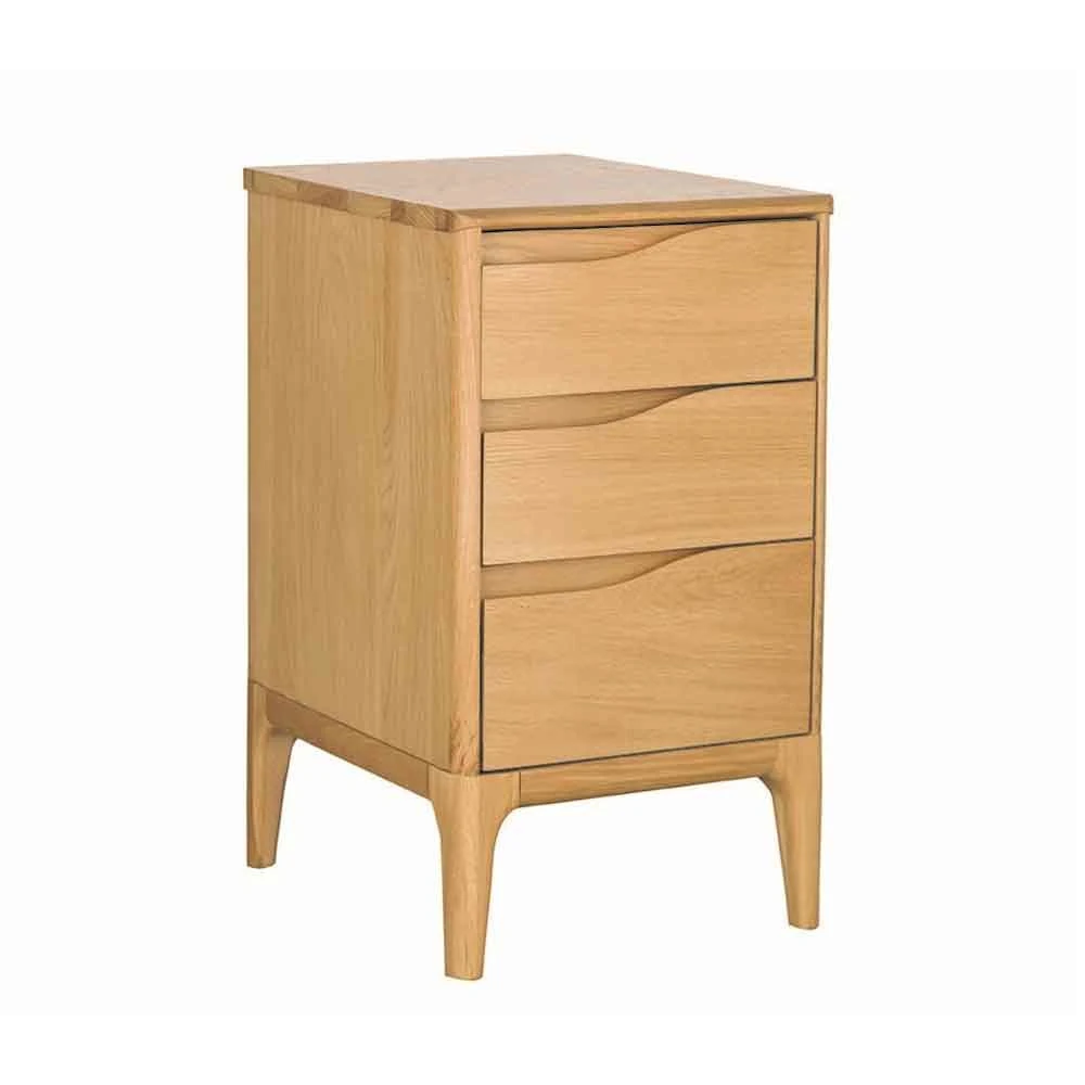 Ercol Rimini Light Oak Compact 3 Drawer Bedside Chest 2 Ercol Rimini Light Oak Compact 3 Drawer Bedside Chest - Image 2