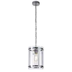 Alonza Chrome 1 Light Pendant With Glass Shade