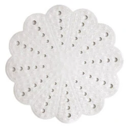 Showerdrape Petal White Shower Mat