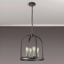 Lozan Pewter 4 Light Pendant