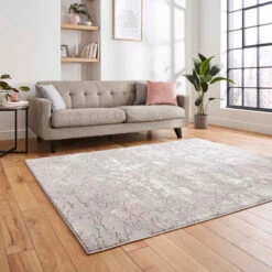 Apollo Texture Grey & Rose 160cm X 220cm Rug