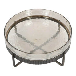 Libra Beresford Short Brown Glass Bowl Decoration -Housingunits 735598d05451dada6d05dadd9d8c95dc