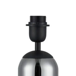 Ariah Satin Black & Smoke Fade Glass Tubular Table Lamp Base -Housingunits 747f2dfb53a5055be863cdfc4bf7dd42